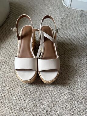Target Cream Espadrille Wedge Sandals